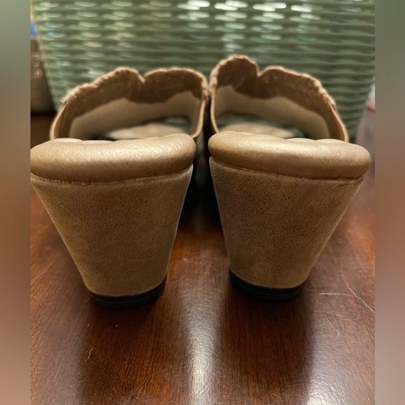 Elites Walking Cradles Womens Open Toe Cushion Sandals Wedge Heel - Picture 5 of 8